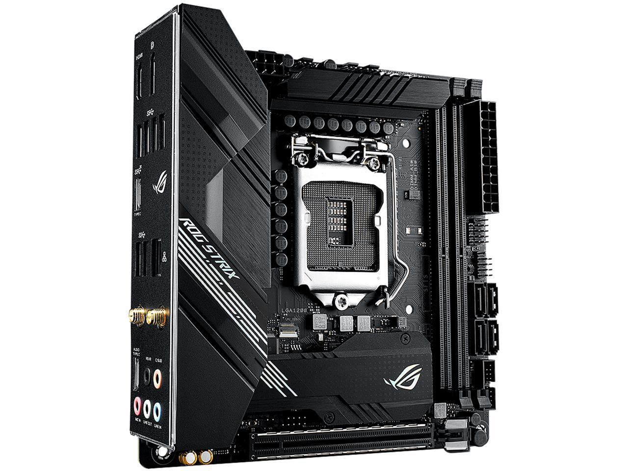 ASUS ROG STRIX B460-I GAMING LGA 1200 Intel B460 SATA 6Gb/s Mini ITX Intel Motherboard