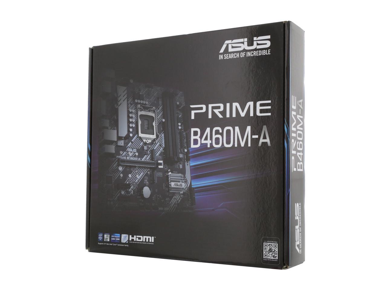 ASUS PRIME B460M-A LGA 1200 Intel B460 SATA 6Gb/s Micro ATX Intel Motherboard