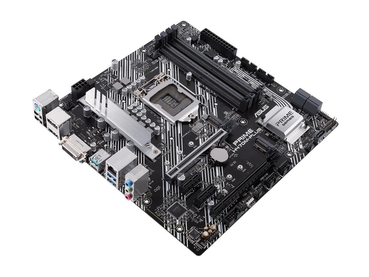 ASUS PRIME H470M-PLUS/CSM LGA 1200 Intel H470 SATA 6Gb/s Micro ATX Intel Motherboard