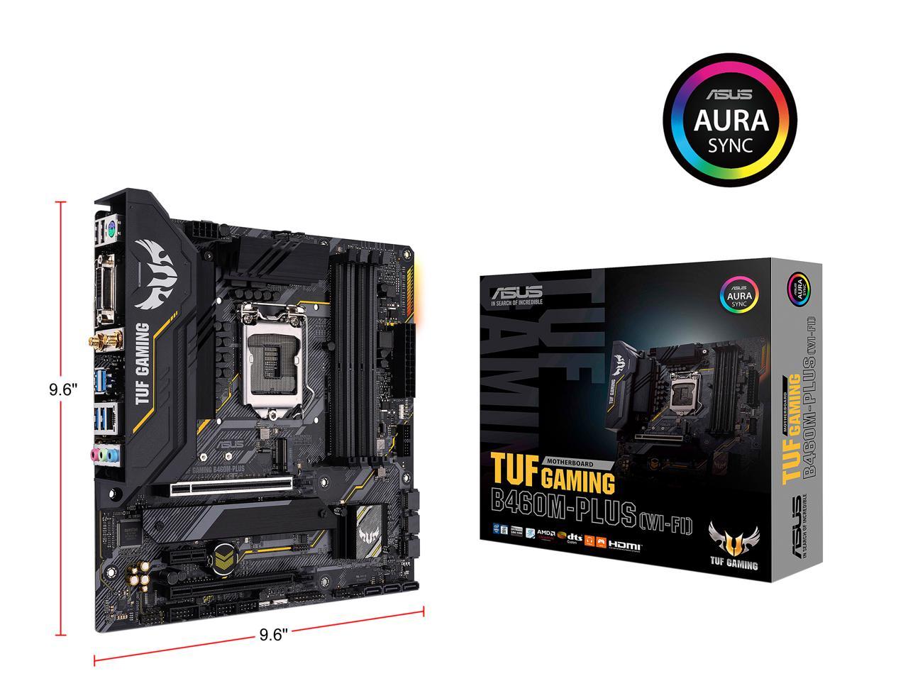 ASUS TUF GAMING B460M-PLUS (WI-FI) LGA 1200 Intel B460 SATA 6Gb/s Micro ATX Intel Motherboard