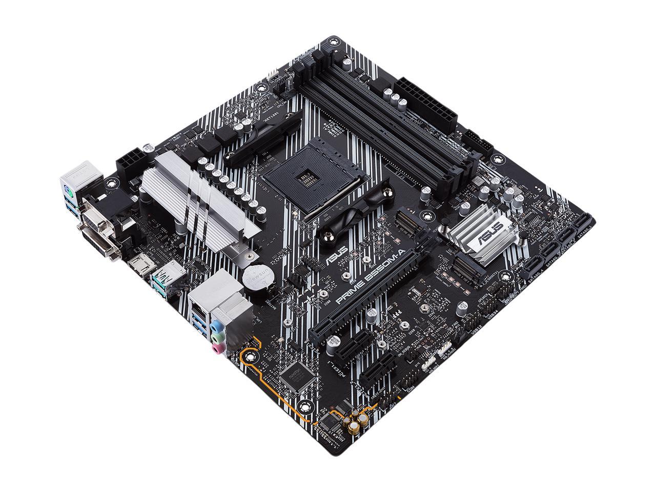 ASUS Prime B550M-A/CSM AMD AM4 (3rd Gen Ryzen) microATX Commercial Motherboard (PCIe 4.0, ECC Memory, 1Gb LAN, HDMI 2.1/D-Sub, 4K@60HZ, TPM, ASUS Control Center Express)