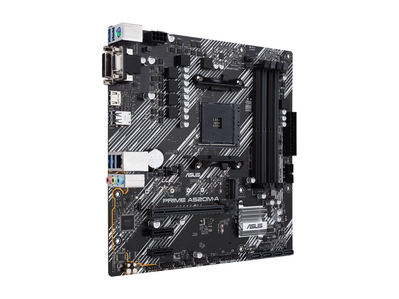 ASUS PRIME A520M-A/CSM AM4 AMD A520 SATA 6Gb/s Micro ATX AMD Motherboard