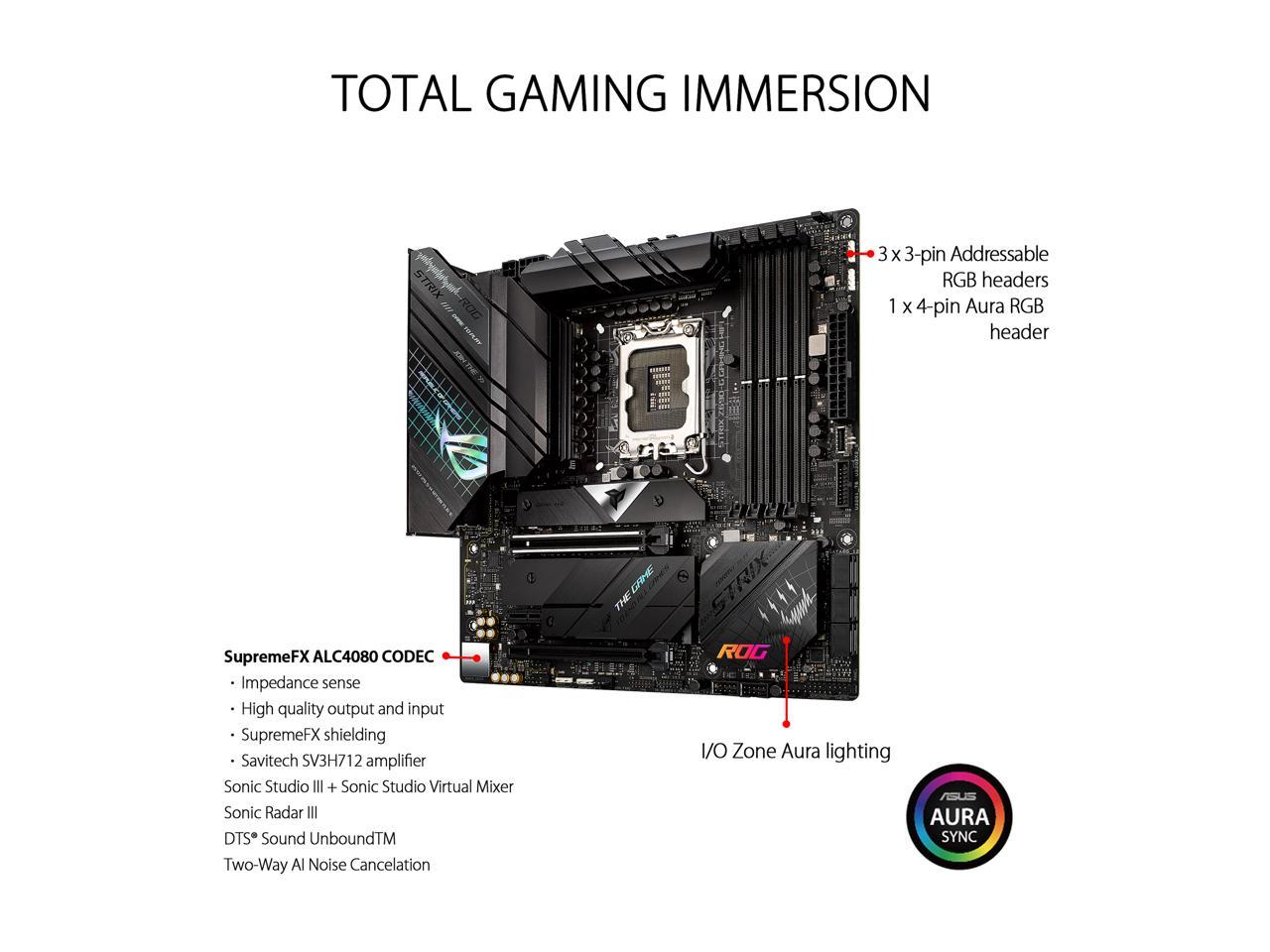 ASUS ROG Strix Z690-G Gaming WiFi 6E LGA 1700(Intel® 12th&13th Gen) Micro ATX gaming motherboard(PCIe 5.0,DDR5,14+1 power stages,2.5 Gb LAN,Bluetooth v5.2,Thunderbolt 4,3xM.2/NVMe SSD and Front panel USB 3.2 Gen 2x2 Type-C connector)