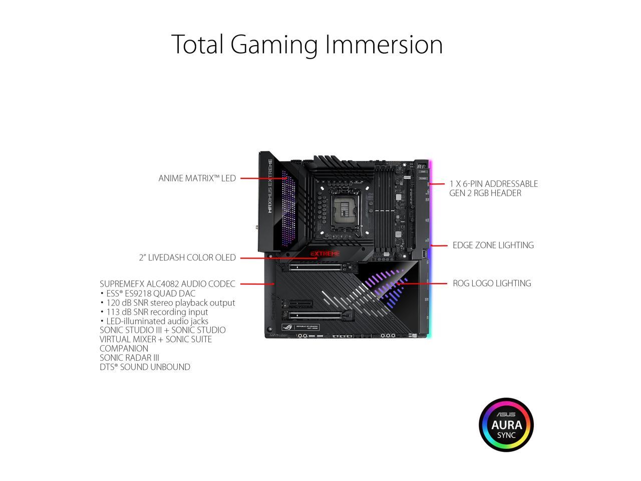 ASUS ROG Maximus Z790 Extreme (WiFi 6E) LGA 1700(Intel®12th&13th Gen) EATX gaming motherboard (PCIe 5.0, DDR5,24+1 105A power stages,5x M.2,1xPCIe 5.0 M.2,10Gb&2.5Gb LAN,2xThunderbolt 4 onboard, AniMe Matrix LED,USB 3.2 Gen 2x2 front-panel)