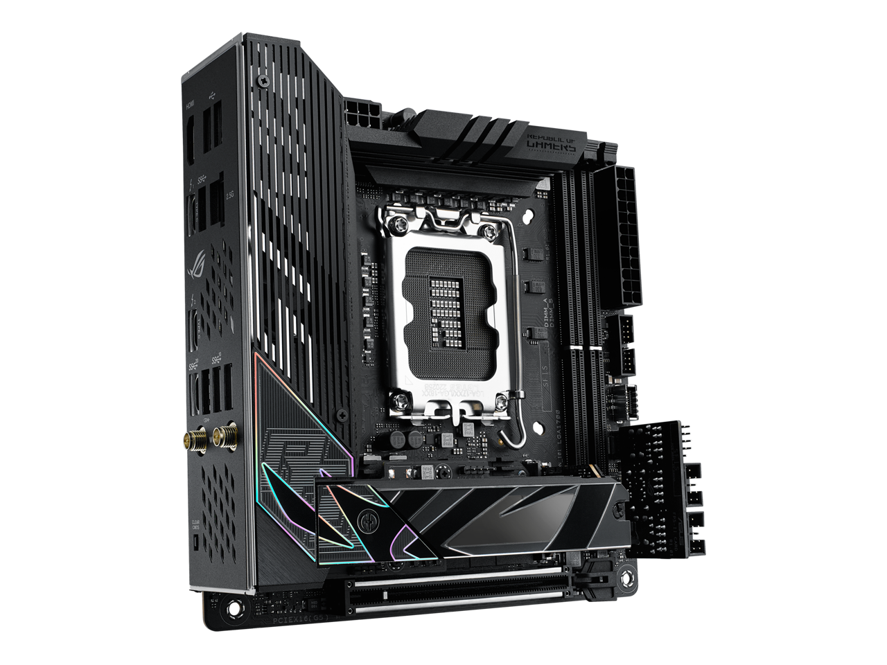 ASUS ROG Strix Z790-I Gaming WiFi 6E LGA 1700 (Intel®13th&12th Gen) mini-ITX gaming motherboard (PCIe 5.0,DDR5,10+1 power stages,Thunderbolt 4,2.5 Gb LAN,USB 3.2 Gen 2x2 front panel Type-C,2x M.2/NVMe SSD)