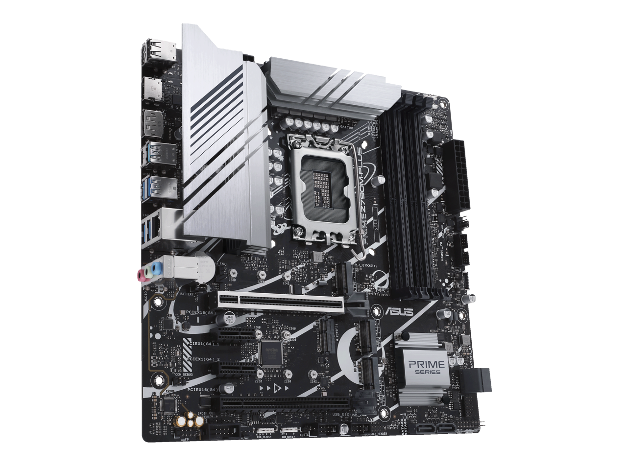 ASUS Prime Z790M-Plus LGA 1700(Intel 12th&13th Gen) microATX motherboard (PCIe 5.0, 3xM.2 slots, 10+1 DrMOS, DDR5,1 Gb LAN, DP, USB 3.2 Gen 2x2 Type-C®,front USB 3.2 Gen 1 Type-C, Thunderbolt™ (USB4) support)