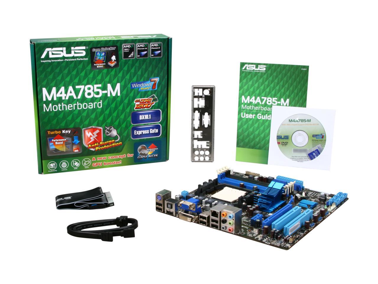 ASUS M4A785-M AM3/AM2+/AM2 AMD 785G HDMI Micro ATX AMD Motherboard