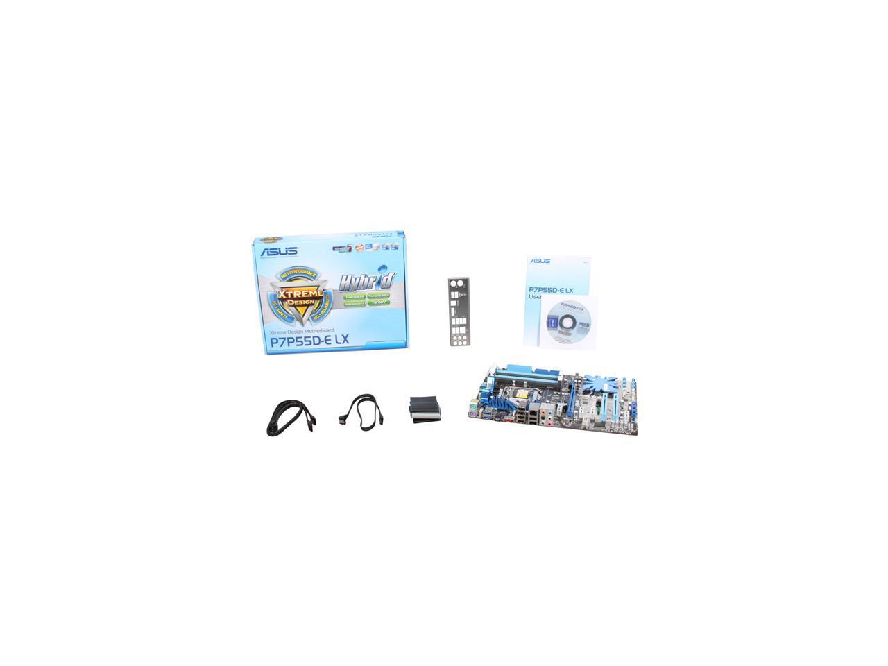 ASUS P7P55D-E LX LGA 1156 Intel P55 SATA 6Gb/s USB 3.0 ATX Intel Motherboard
