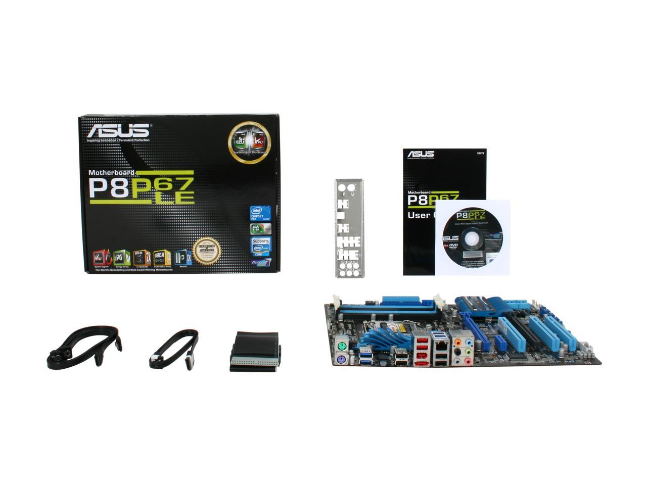 ASUS P8P67 LE LGA 1155 Intel P67 SATA 6Gb/s USB 3.0 ATX Intel Motherboard