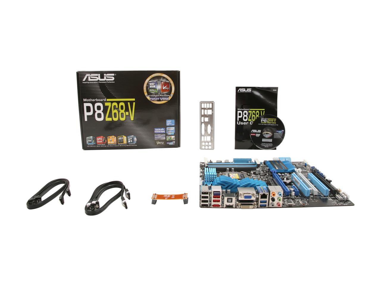 ASUS P8Z68-V LGA 1155 Intel Z68 HDMI SATA 6Gb/s USB 3.0 ATX Intel Motherboard
