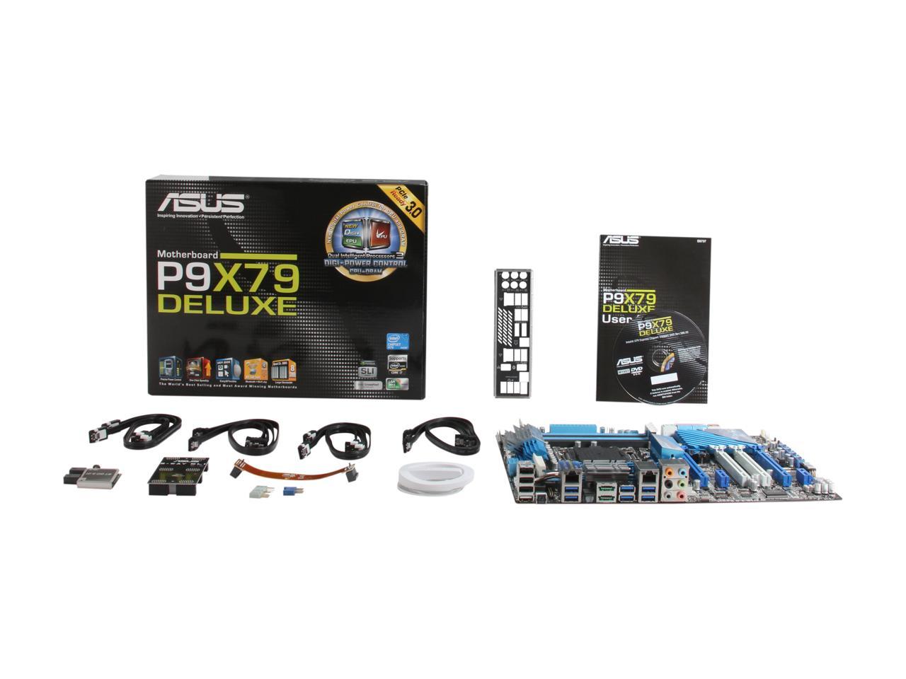 ASUS P9X79 DELUXE LGA 2011 Intel X79 SATA 6Gb/s USB 3.0 ATX Intel Motherboard with UEFI BIOS