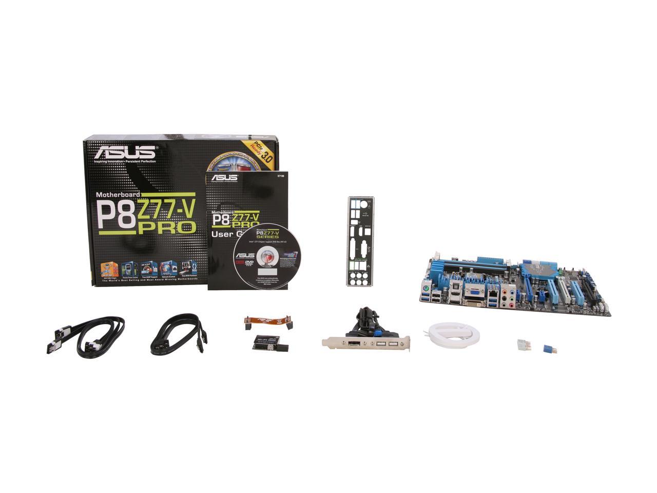ASUS P8Z77-V PRO LGA 1155 Intel Z77 HDMI SATA 6Gb/s USB 3.0 ATX Intel Motherboard