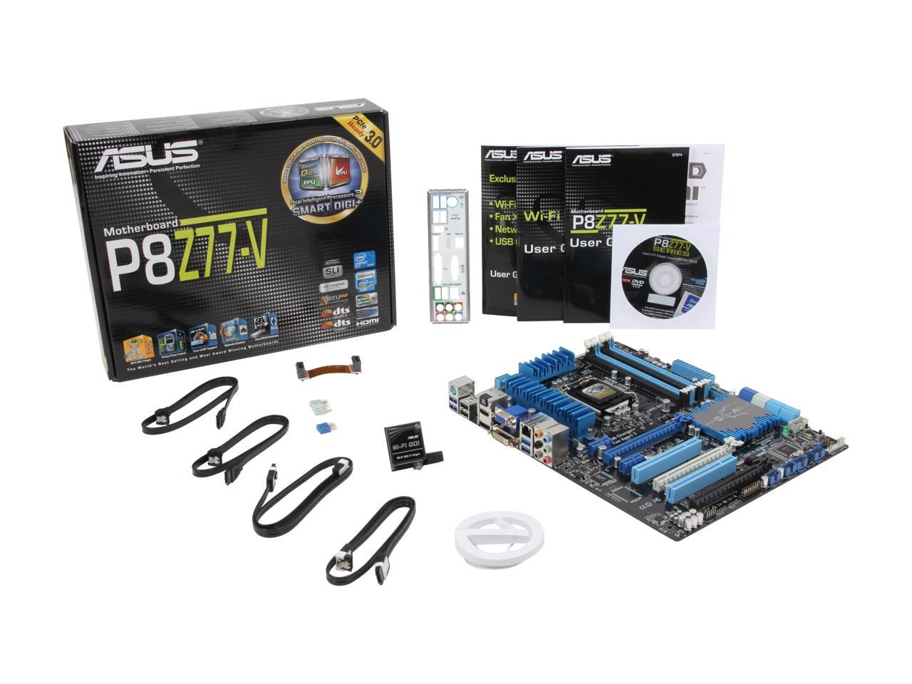ASUS P8Z77-V LGA 1155 Intel Z77 HDMI SATA 6Gb/s USB 3.0 ATX Intel Motherboard