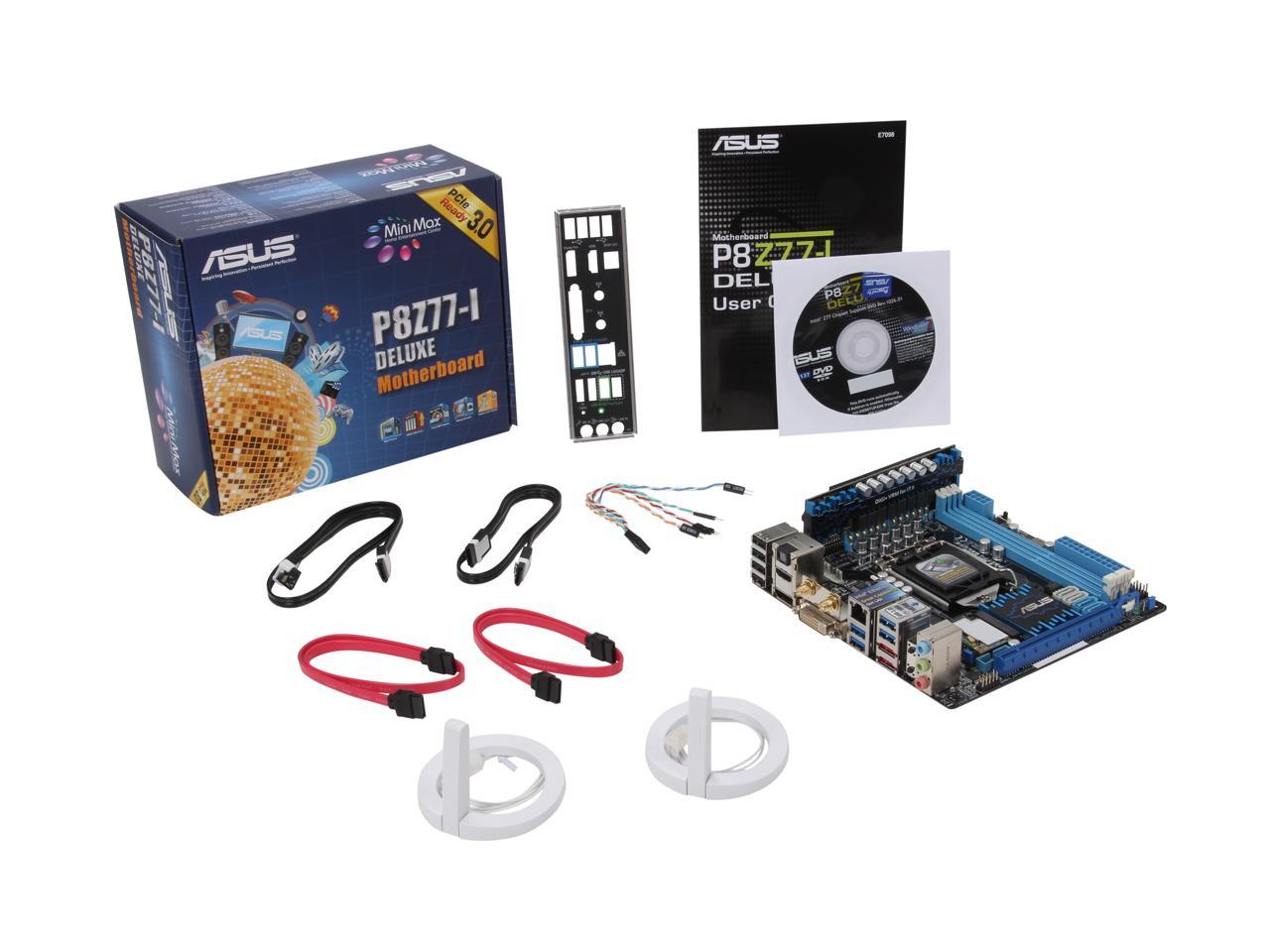 ASUS P8Z77-I Deluxe LGA 1155 Intel Z77 HDMI SATA 6Gb/s USB 3.0 Mini ITX Intel Motherboard with USB BIOS