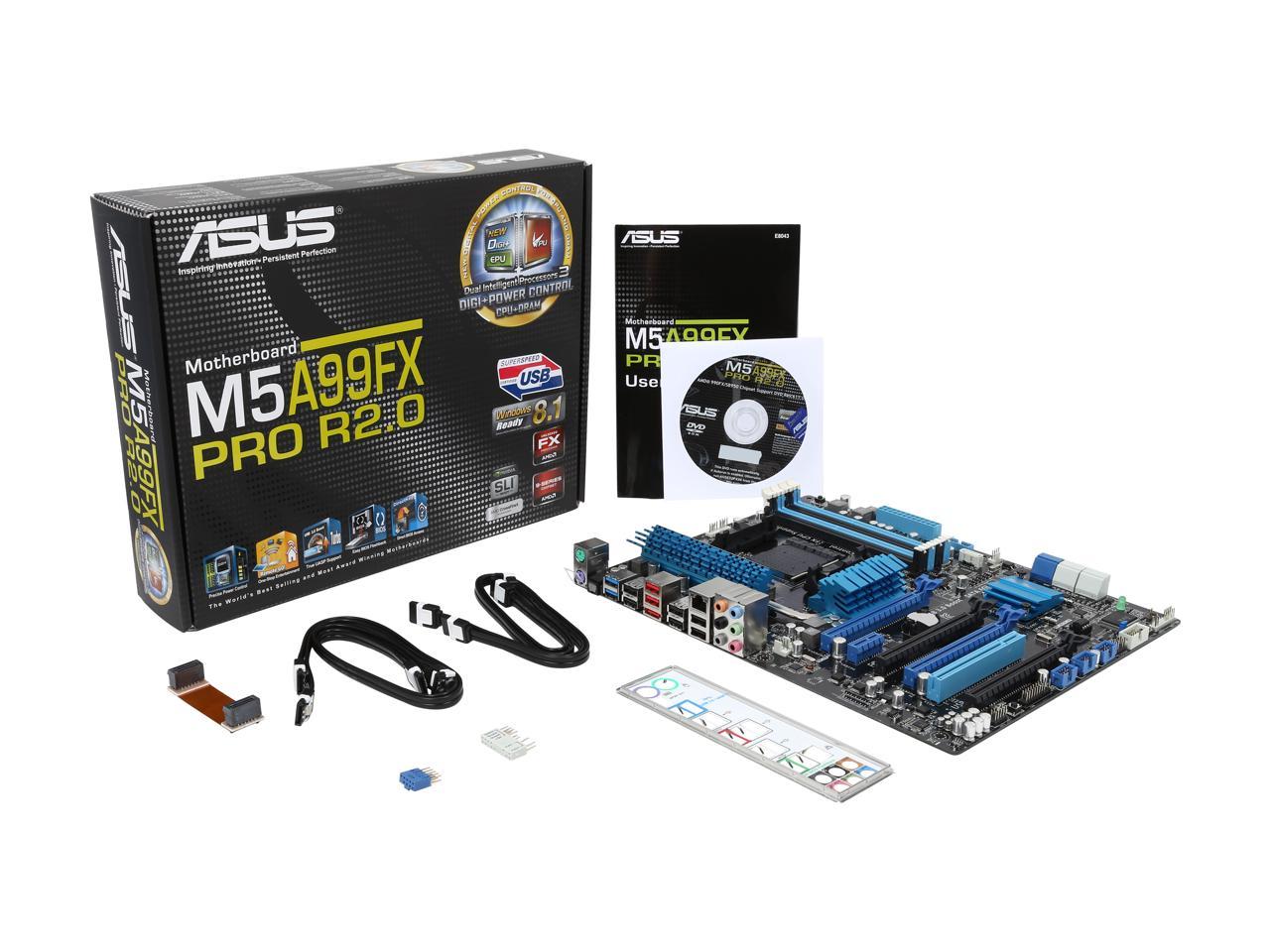 ASUS M5A99FX PRO R2.0 AM3+ AMD 990FX + SB950 SATA 6Gb/s USB 3.0 ATX AMD Motherboard with UEFI BIOS