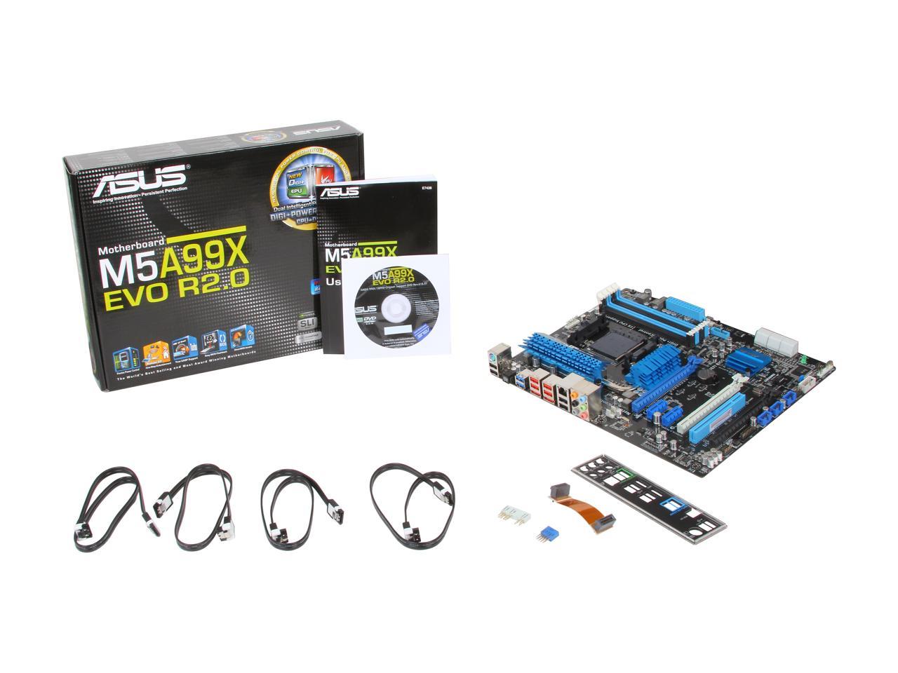 ASUS M5A99X EVO R2.0 AM3+ AMD 990X + SB950 SATA 6Gb/s USB 3.0 ATX AMD Motherboard with UEFI BIOS