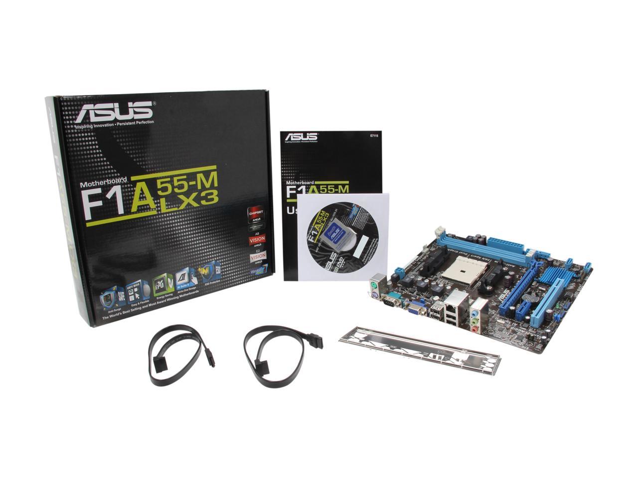 ASUS F1A55-M LX3 FM1 AMD A55 (Hudson D2) uATX AMD Motherboard