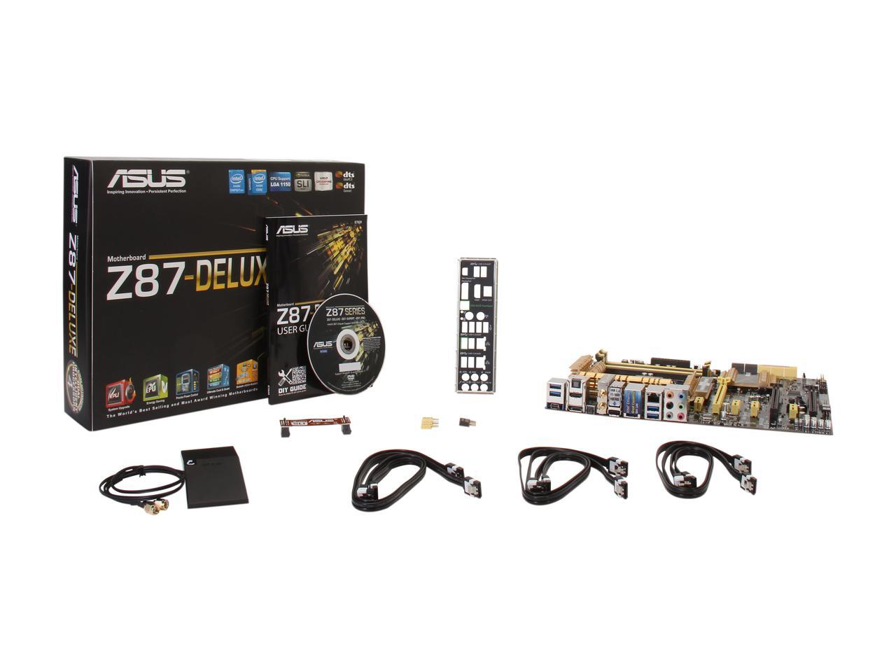 ASUS Z87-DELUXE LGA 1150 Intel Z87 HDMI SATA 6Gb/s USB 3.0 ATX Intel Motherboard