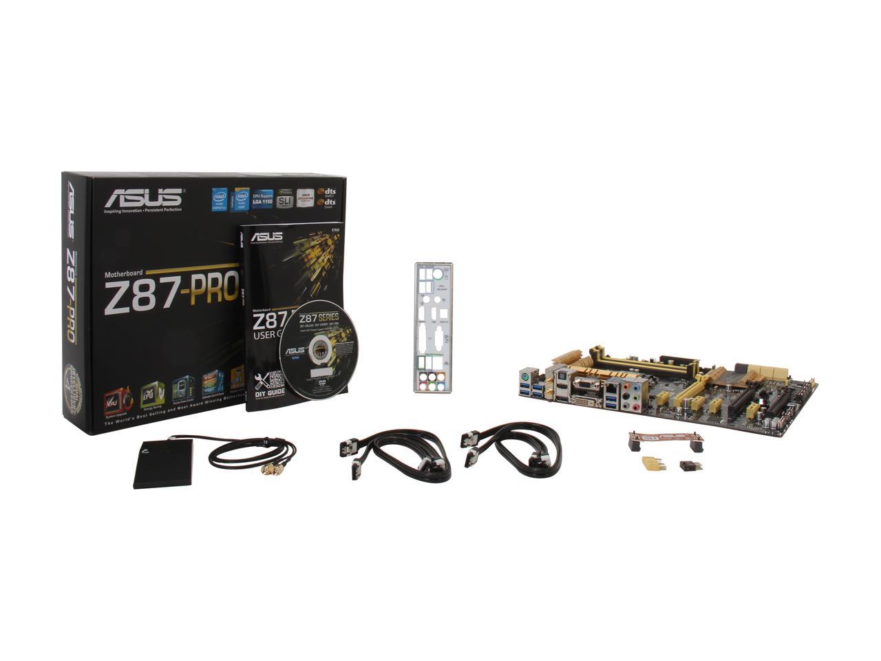 ASUS Z87-PRO LGA 1150 Intel Z87 HDMI SATA 6Gb/s USB 3.0 ATX Intel Motherboard