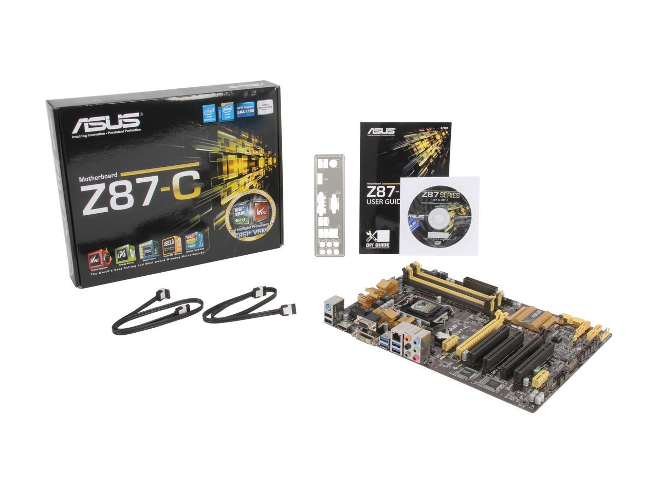 ASUS Z87-C LGA 1150 Intel Z87 HDMI SATA 6Gb/s USB 3.0 ATX Intel Motherboard