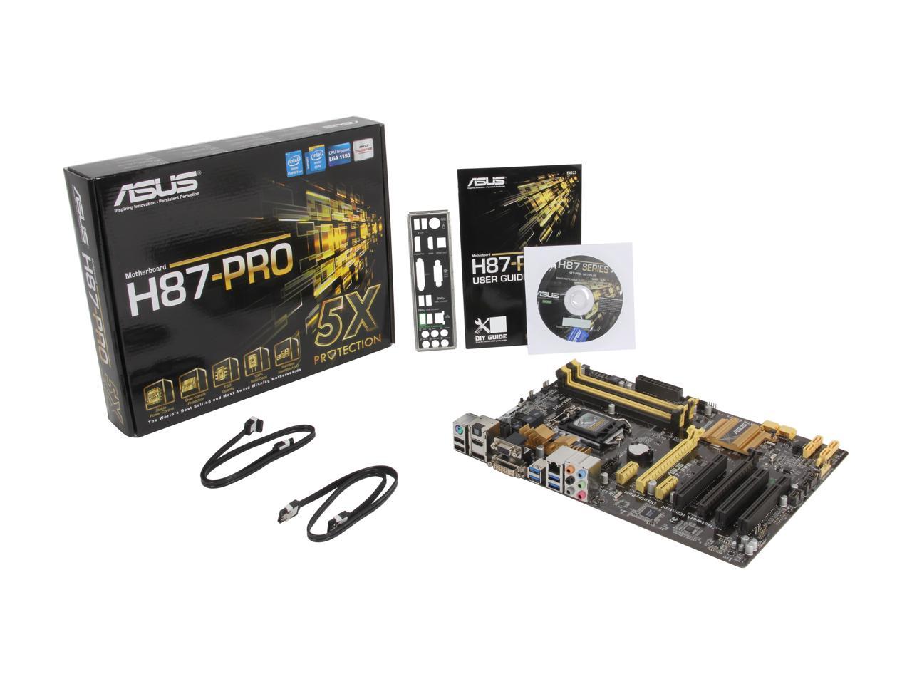 ASUS H87-PRO LGA 1150 Intel H87 HDMI SATA 6Gb/s USB 3.0 ATX Intel Motherboard with UEFI BIOS