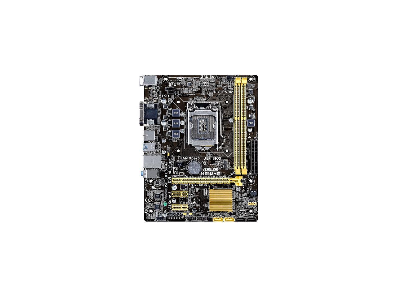 ASUS H81M-E LGA 1150 Intel H81 SATA 6Gb/s USB 3.0 uATX Intel Motherboard