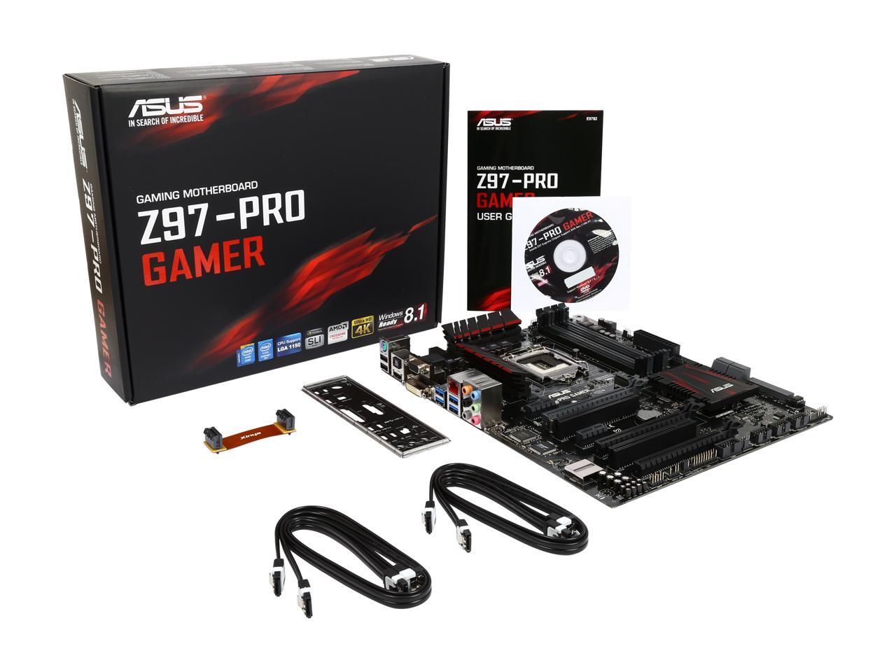 ASUS Z97-PRO GAMER LGA 1150 Intel Z97 HDMI SATA 6Gb/s USB 3.0 ATX Intel Motherboard