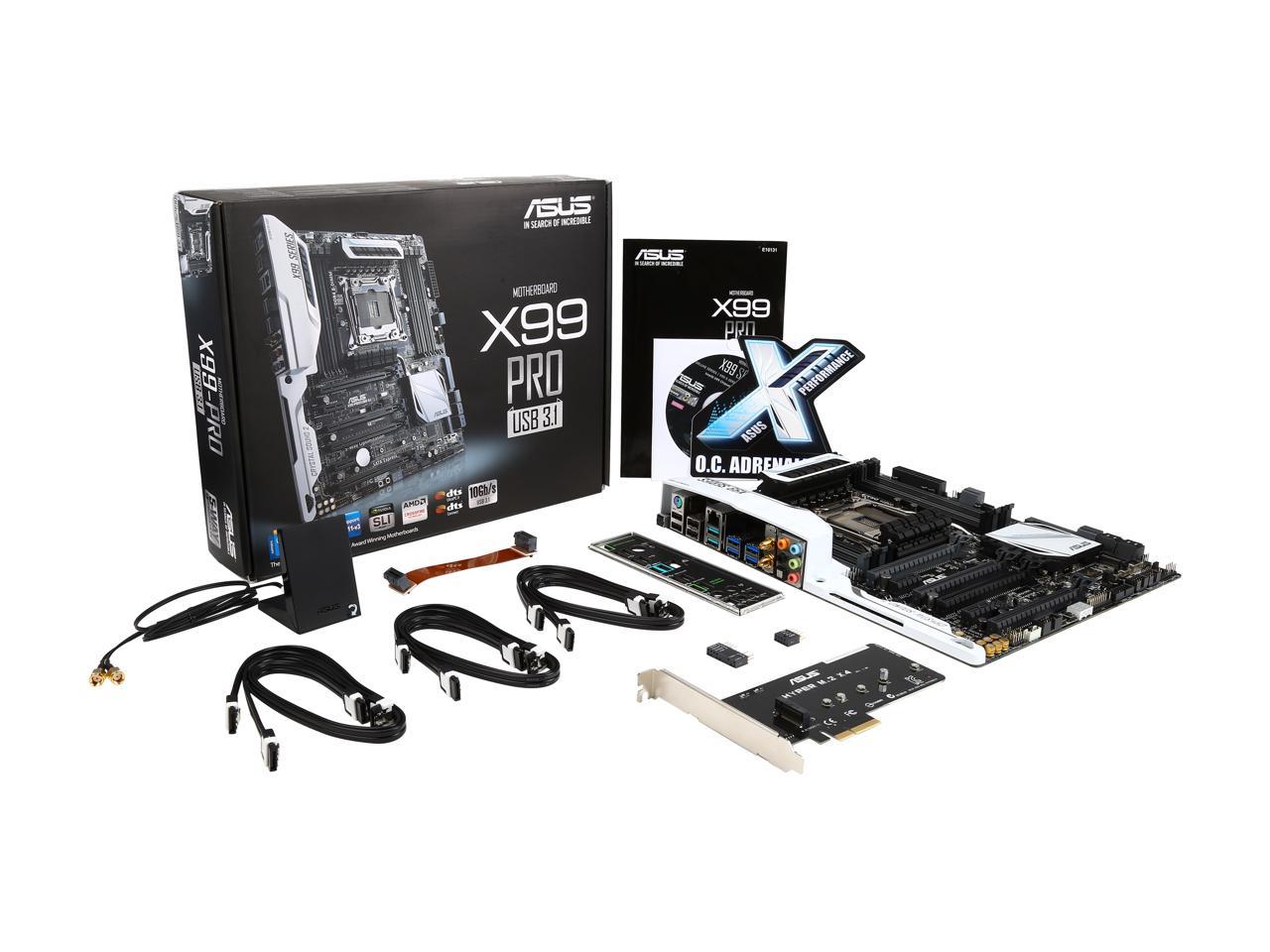 ASUS X99-PRO/USB 3.1 LGA 2011-v3 Intel X99 SATA 6Gb/s USB 3.1 ATX Intel Motherboard