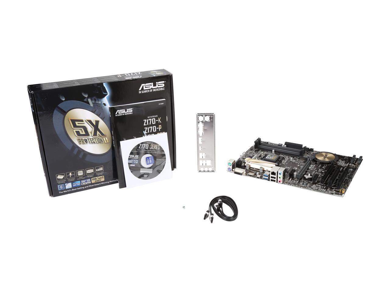 ASUS Z170-P LGA 1151 Intel Z170 HDMI SATA 6Gb/s USB 3.0 ATX Intel Motherboard
