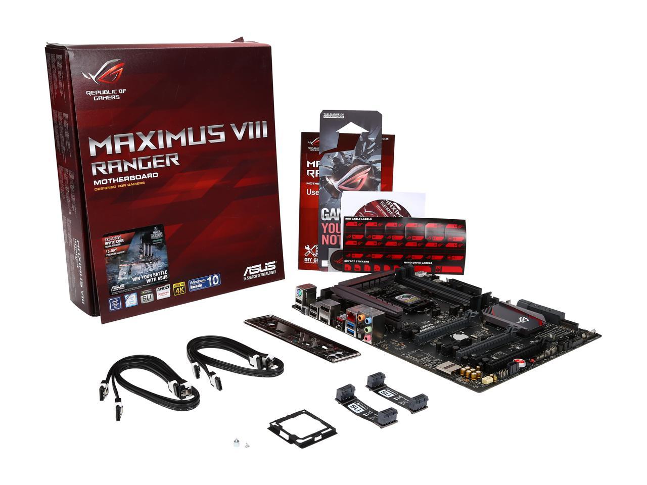 ASUS ROG MAXIMUS VIII RANGER LGA 1151 Intel Z170 HDMI SATA 6Gb/s USB 3.1 ATX Intel Motherboard