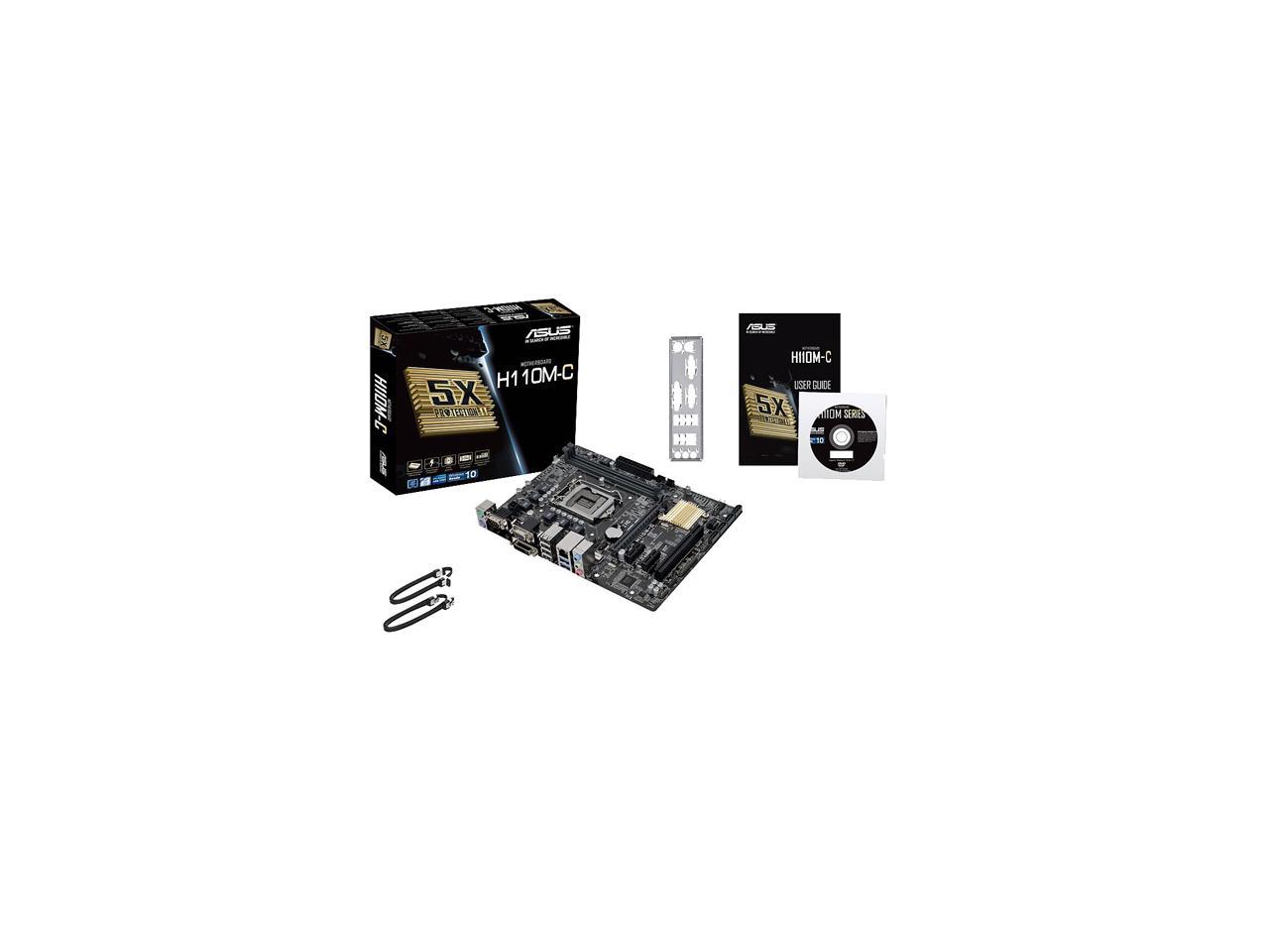 ASUS H110M-C/CSM LGA 1151 Intel H110 SATA 6Gb/s USB 3.0 uATX Intel Motherboard