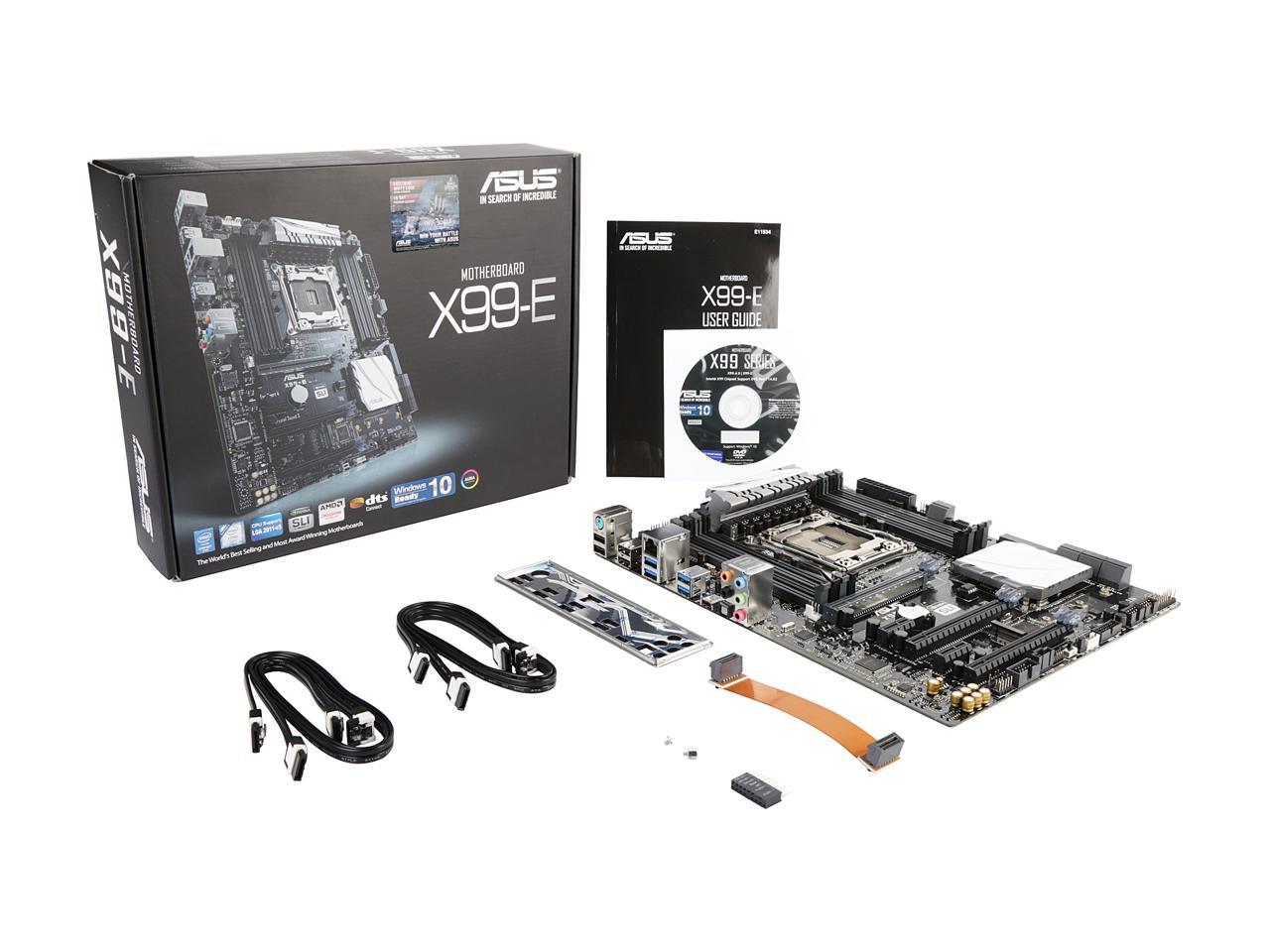 ASUS X99-E LGA 2011-v3 Intel X99 SATA 6Gb/s USB 3.1 ATX Motherboards - Intel