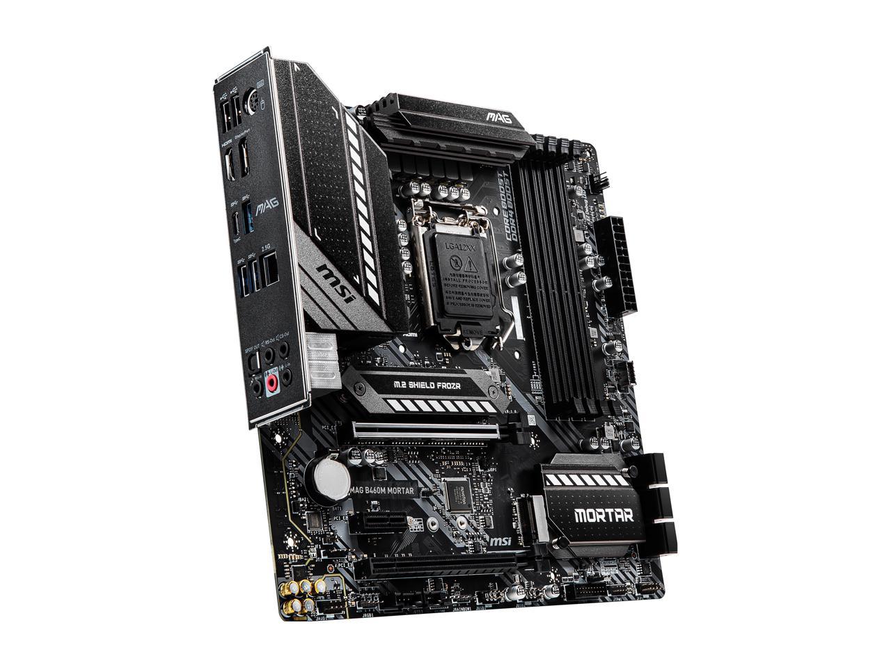 MSI MAG B460M MORTAR LGA 1200 Intel B460 SATA 6Gb/s Micro ATX Intel Motherboard