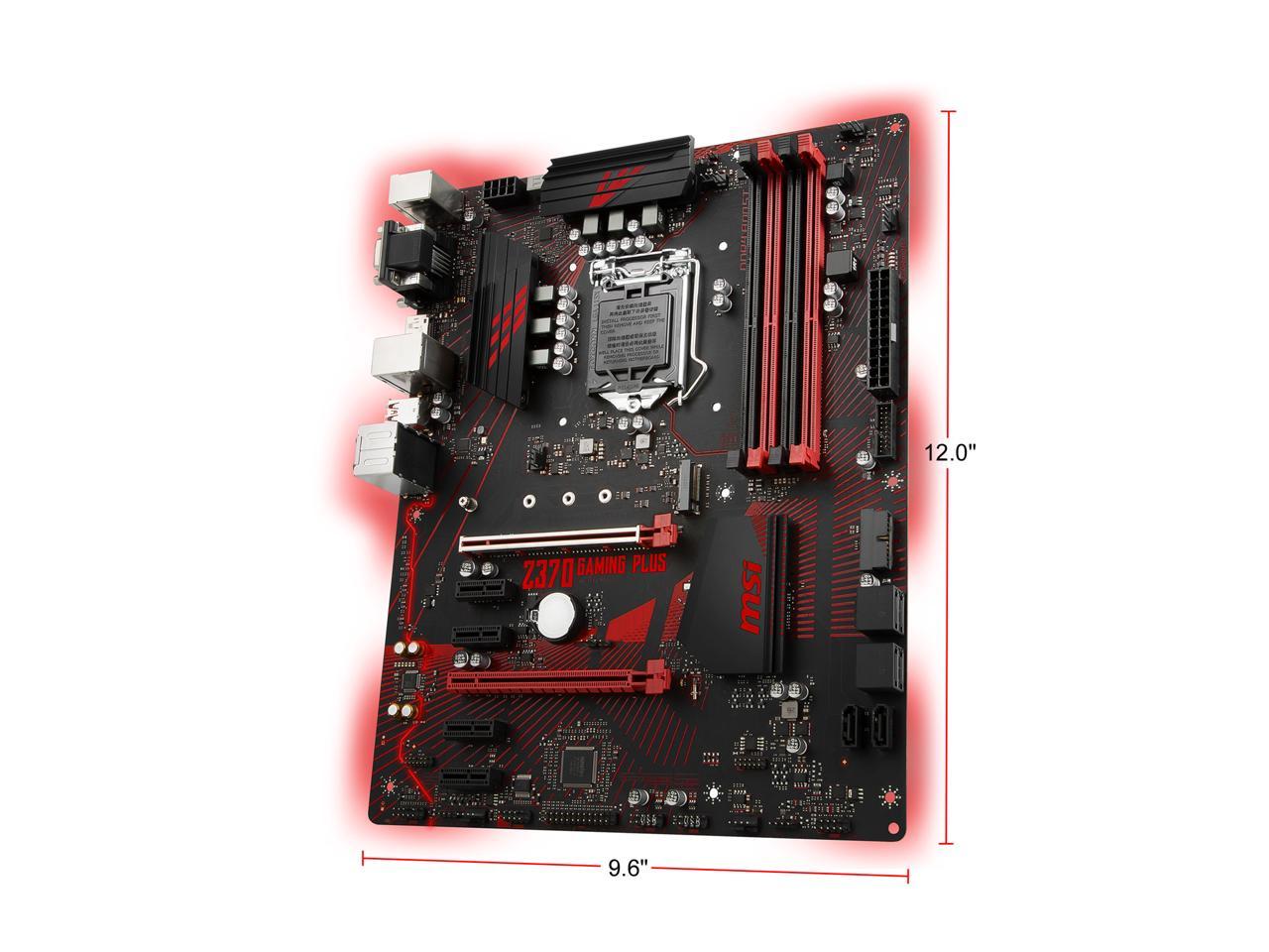 MSI Z370 GAMING PLUS LGA 1151 (300 Series) Intel Z370 SATA 6Gb/s ATX Intel Motherboard