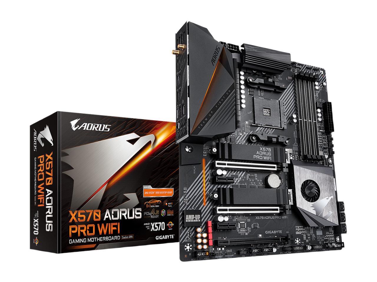 GIGABYTE X570 AORUS PRO WIFI AMD Ryzen 3000 PCIe 4.0 SATA 6Gb/s USB 3.2 AMD X570 ATX Motherboard