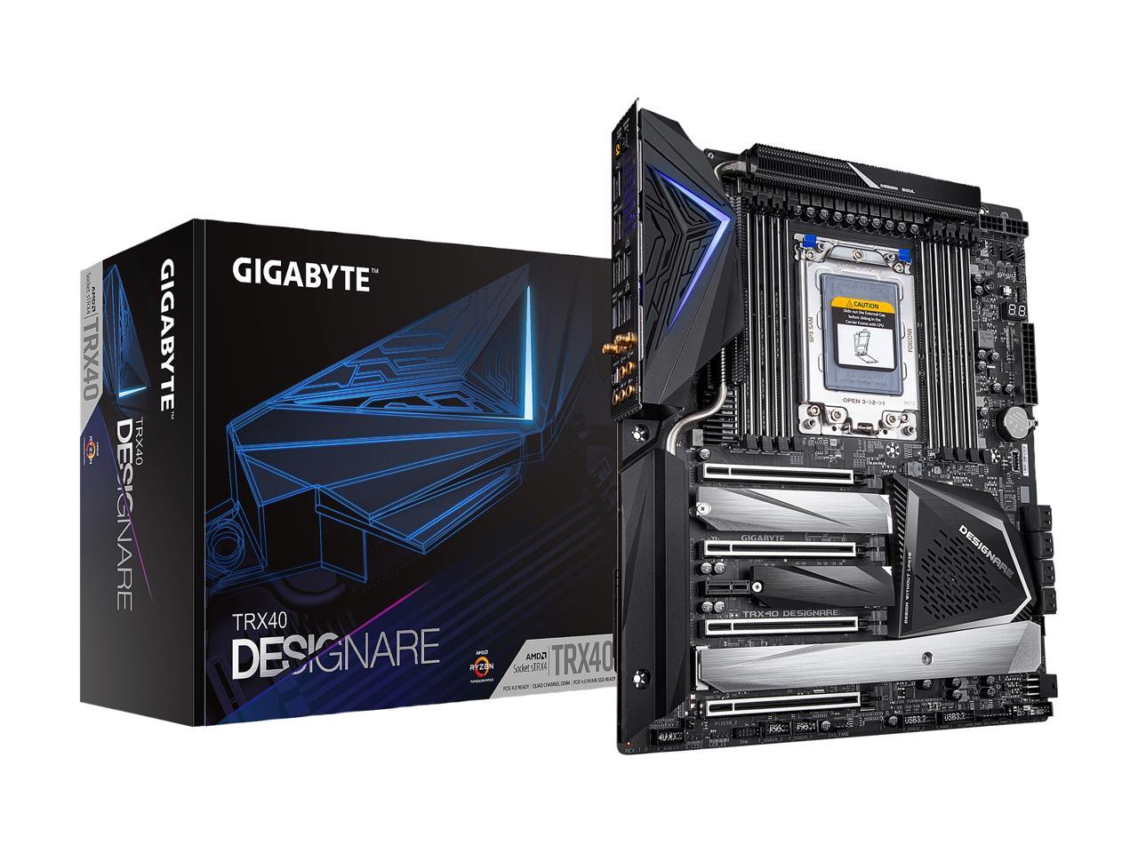 GIGABYTE TRX40 DESIGNARE sTRX4 AMD TRX40 SATA 6Gb/s XL ATX AMD Motherboard