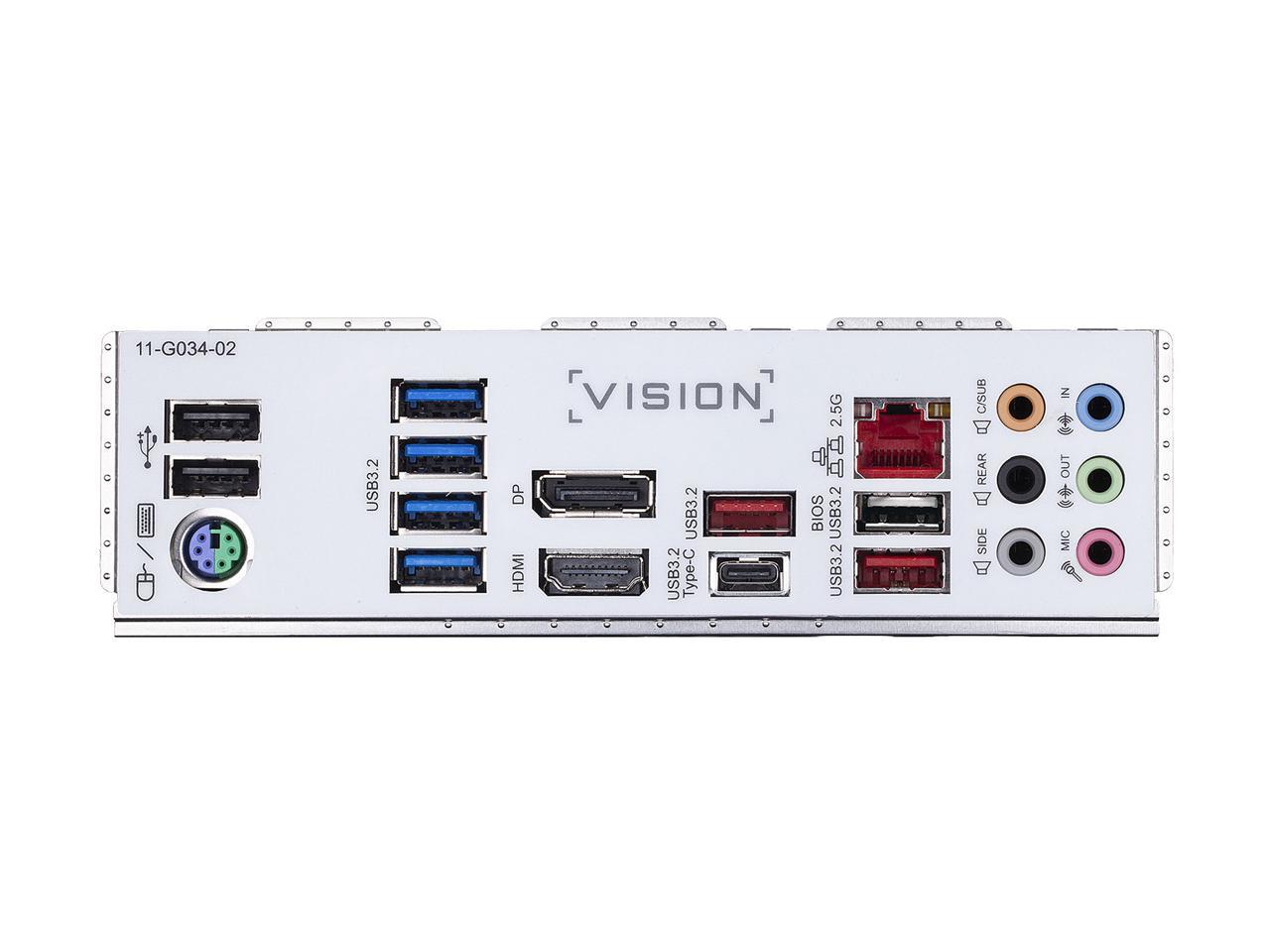 GIGABYTE Z490 VISION G LGA 1200 Intel Z490 ATX Motherboard with Dual M.2, SATA 6Gb/s, USB 3.2 Gen 2, 2.5 GbE LAN, SLI Support