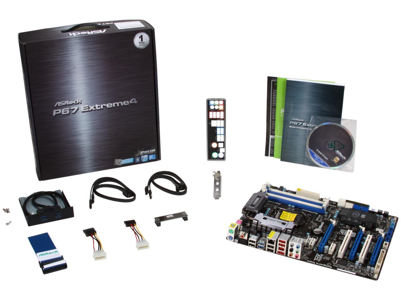 ASRock P67 EXTREME4 (B3) LGA 1155 Intel P67 SATA 6Gb/s USB 3.0 ATX Intel Motherboard