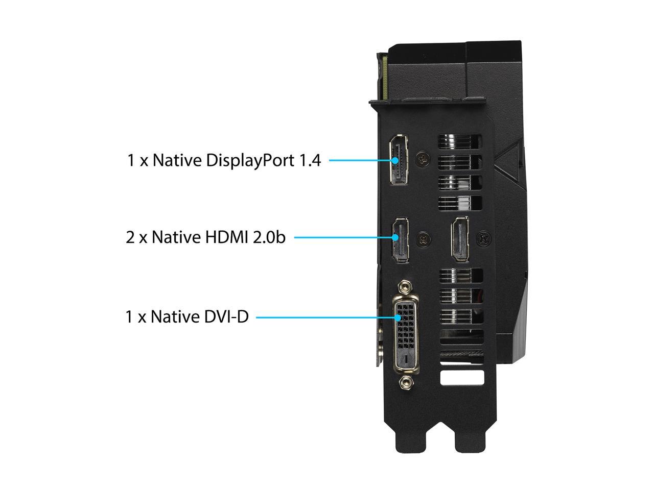 ASUS Dual GeForce RTX 2070 DirectX 12 DUAL-RTX2070-O8G-EVO-V2 8GB 256-Bit GDDR6 PCI Express 3.0 HDCP Ready Video Card