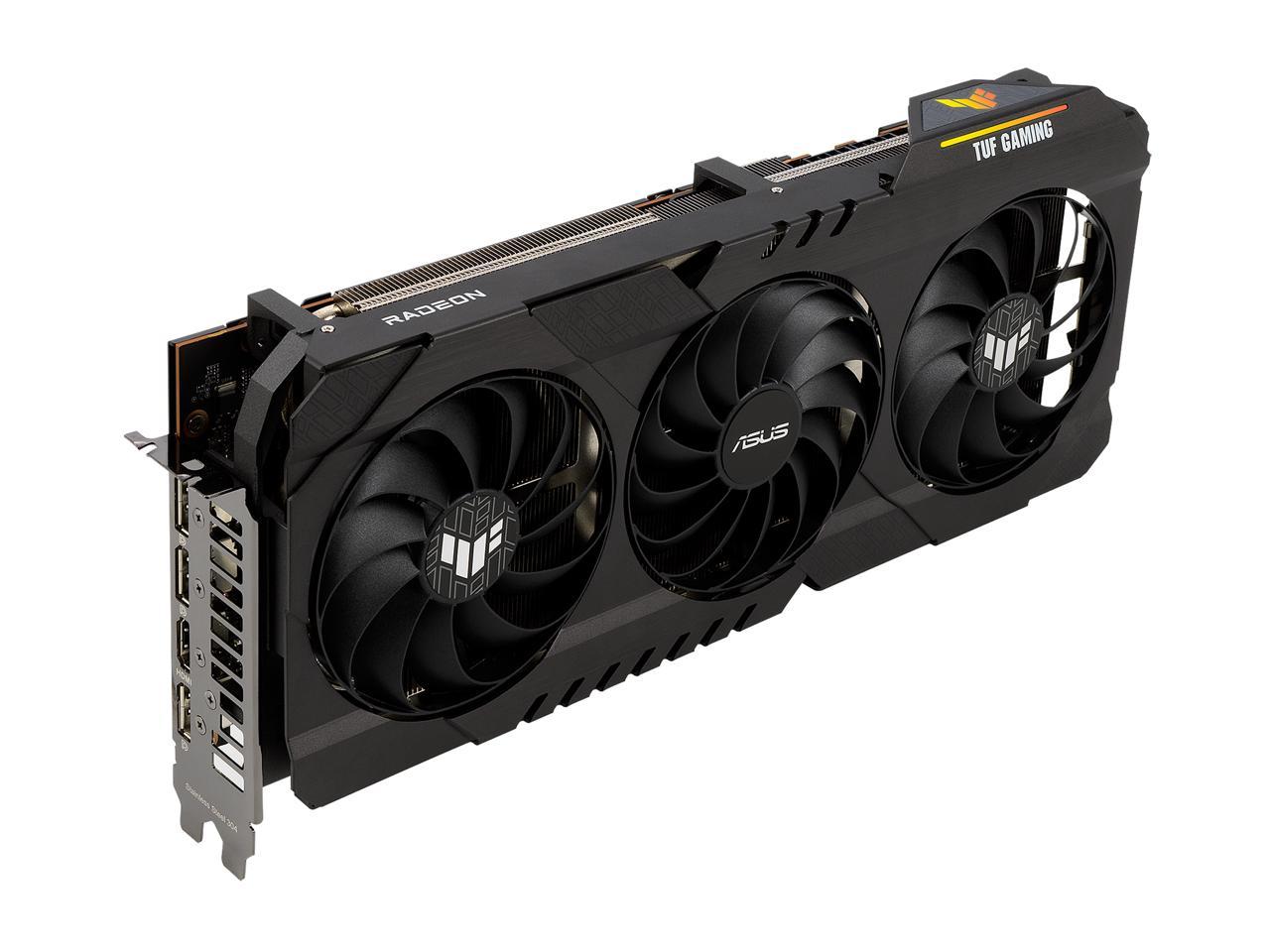 ASUS TUF Gaming Radeon RX 6700 XT OC Edition Graphics Card (AMD RDNA 2, PCIe 4.0, 12GB GDDR6, HDMI 2.1, DisplayPort 1.4a, Dual Ball Fan Bearings, All-aluminum Shroud, Reinforced Frame, GPU Tweak II) - TUF-RX6700XT-O12G-GAMING