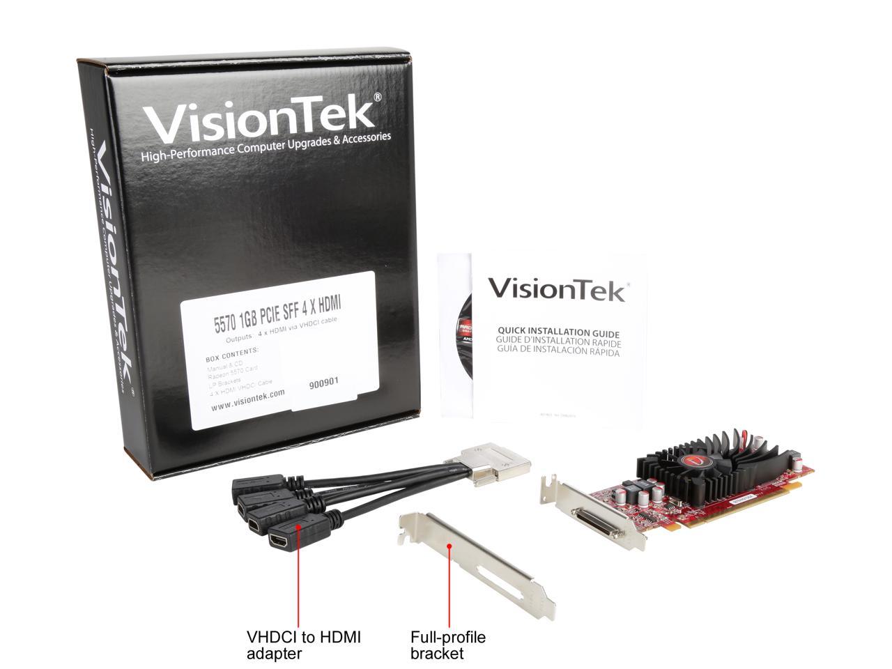 VisionTek Radeon HD 5570 1GB DDR3 PCI Express 2.0 x16 Small Form Factor (SFF) Video Cards 900901