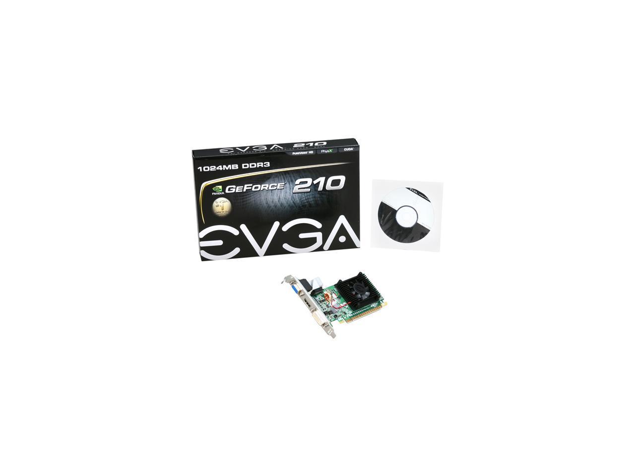 EVGA 200 GeForce 210 DirectX 10.1 01G-P3-1312-LR 1GB 64-Bit DDR3 PCI Express 2.0 x16 HDCP Ready Low Profile Video Card
