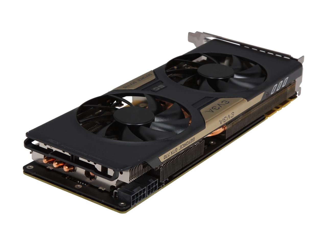 EVGA SuperClocked w/ ACX Cooling 02G-P4-2774-KR G-SYNC Support GeForce GTX 770 2GB 256-bit GDDR5 PCI Express 3.0 SLI Support Video Card