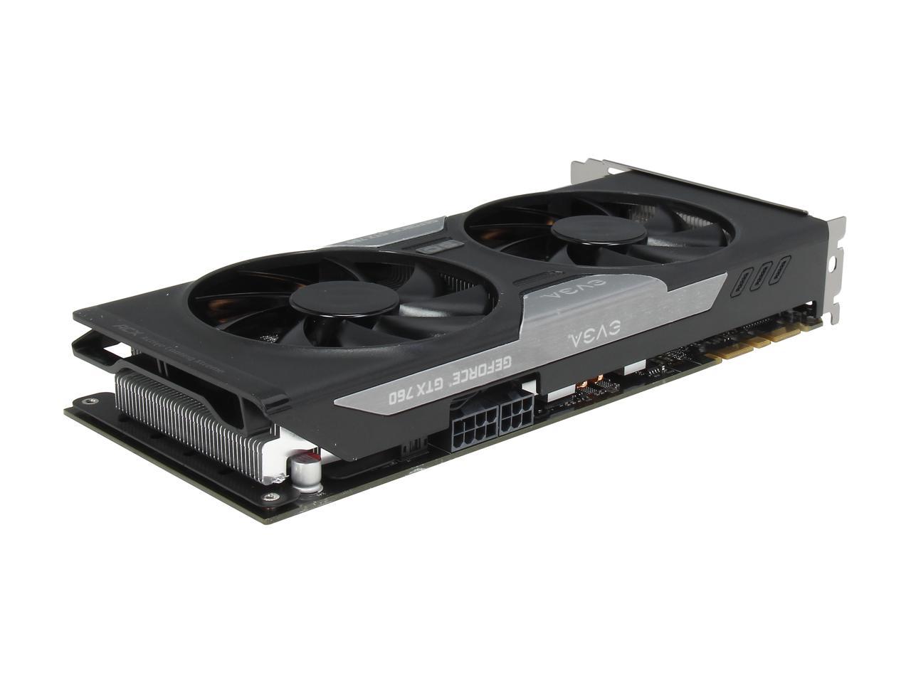 EVGA SuperClocked 02G-P4-2765-KR G-SYNC Support GeForce GTX 760 2GB 256-bit GDDR5 PCI Express 3.0 SLI Support w/ EVGA ACX Cooler Video Card