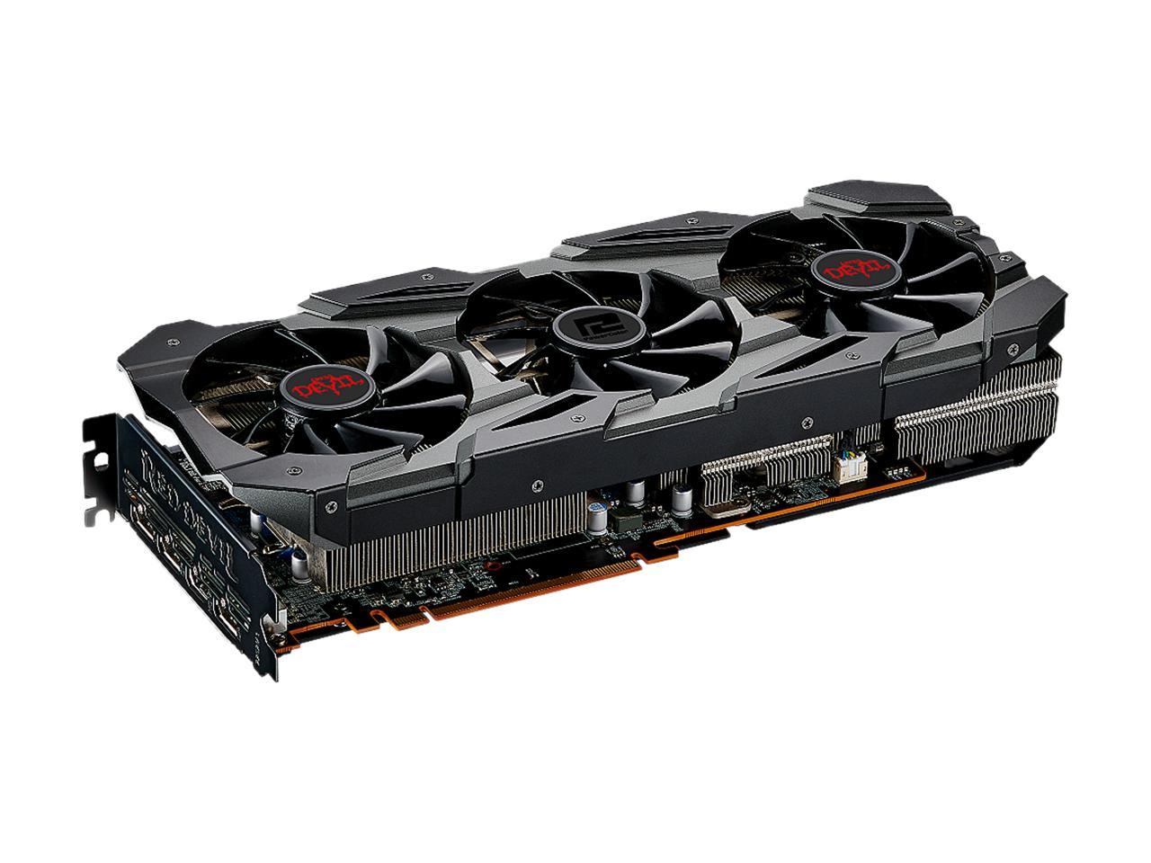 PowerColor RED DEVIL Radeon RX 5700 XT DirectX 12 AXRX 5700 XT 8GBD6-3DHE/OC 8GB 256-Bit GDDR6 PCI Express 4.0 CrossFireX Support ATX Video Card