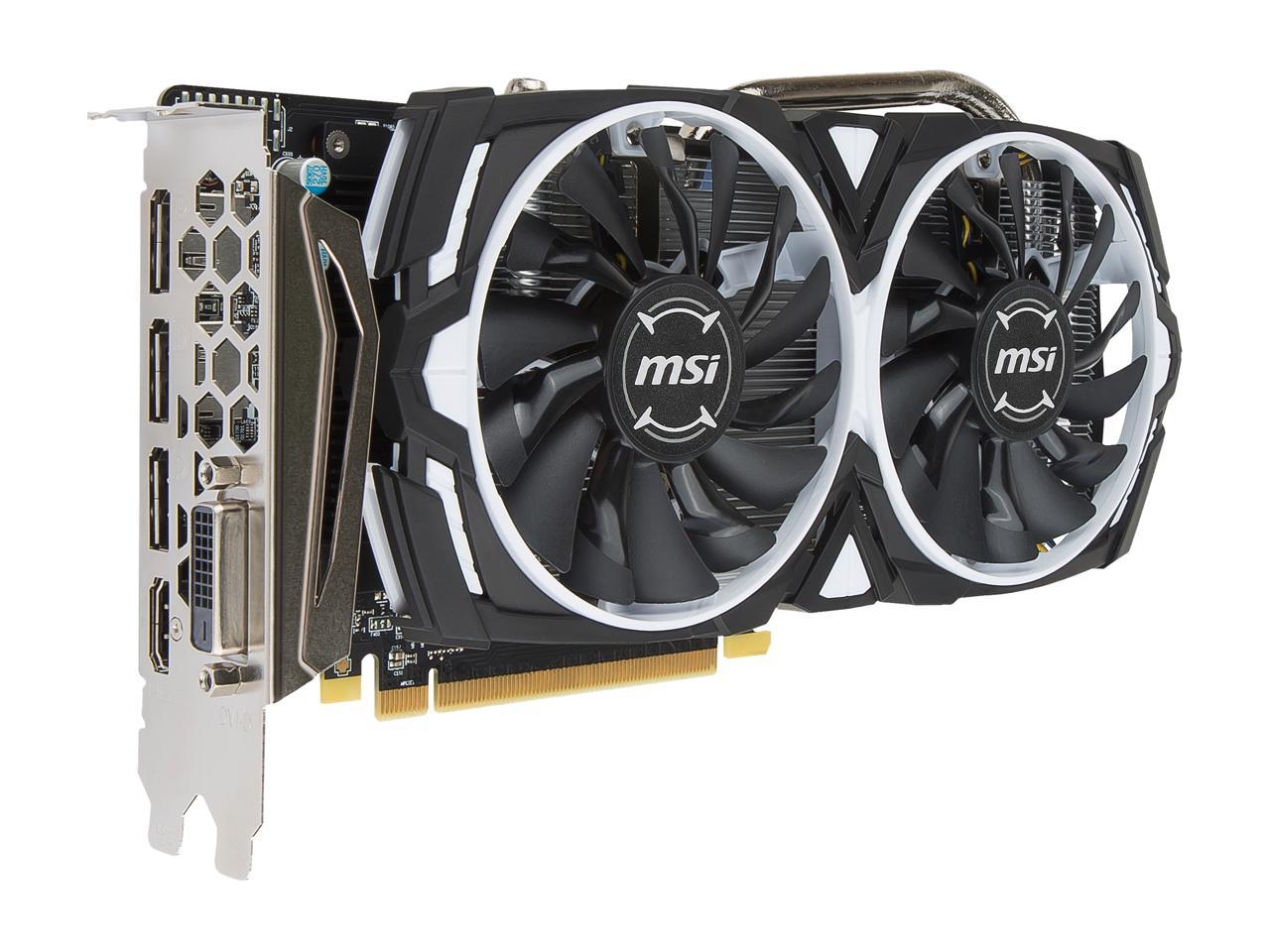 MSI Radeon RX 570 DirectX 12 RX 570 ARMOR 8G OC 8GB 256-Bit GDDR5 PCI Express x16 HDCP Ready CrossFireX Support ATX Video Card
