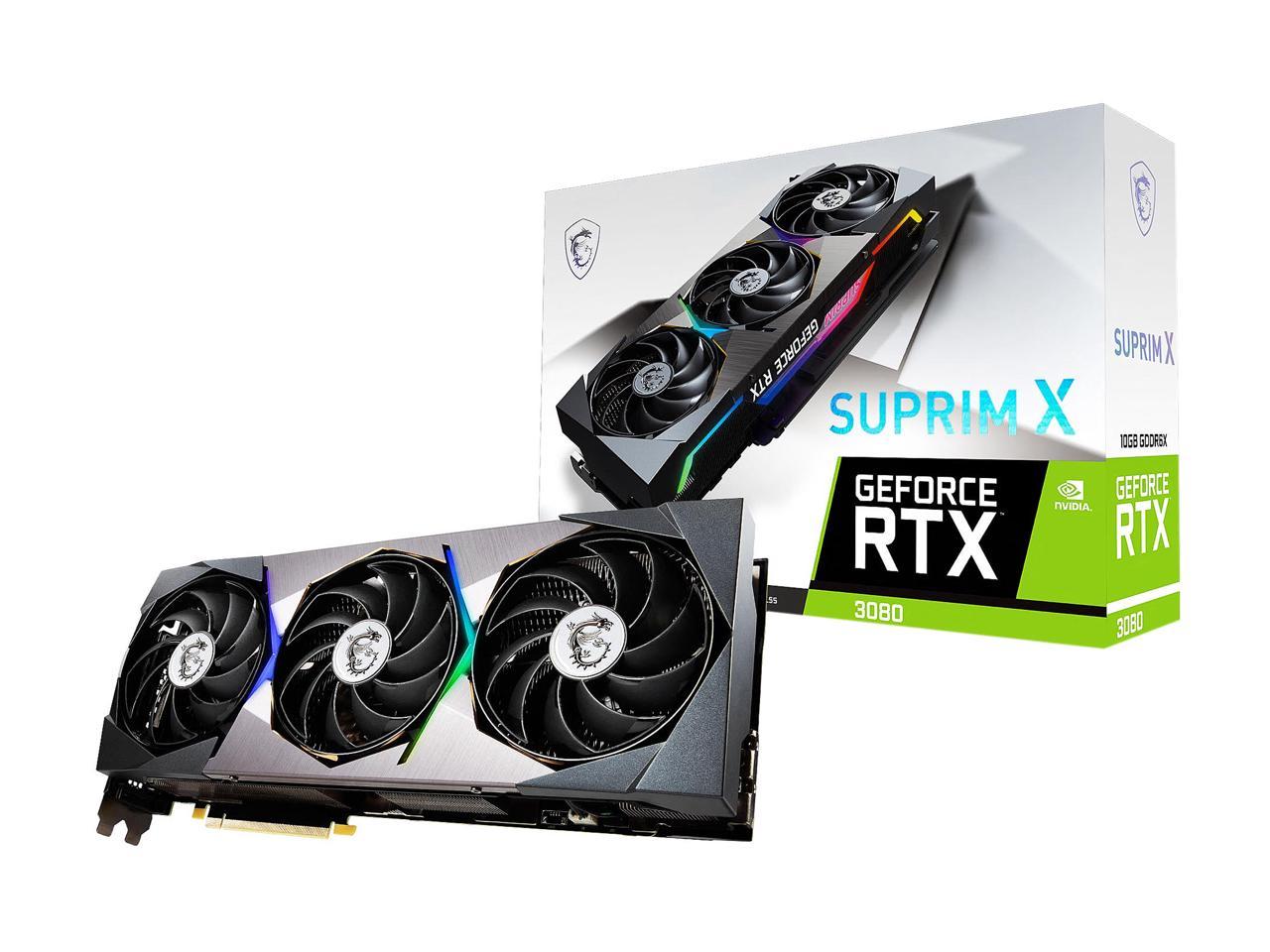 MSI GeForce RTX 3080 RTX 3080 SUPRIM X 10G 10GB 320-Bit GDDR6X Video Card