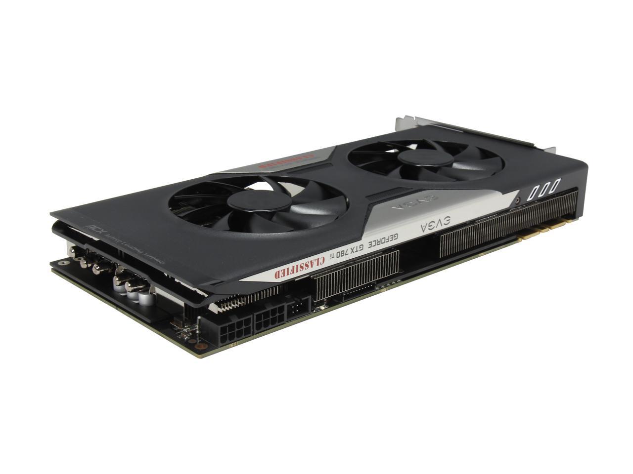 EVGA 03G-P4-2888-KR G-SYNC Support GeForce GTX 780 Ti Dual Classified w/ EVGA ACX Cooler 3GB 384-bit GDDR5 PCI Express 3.0 SLI Support Video Card