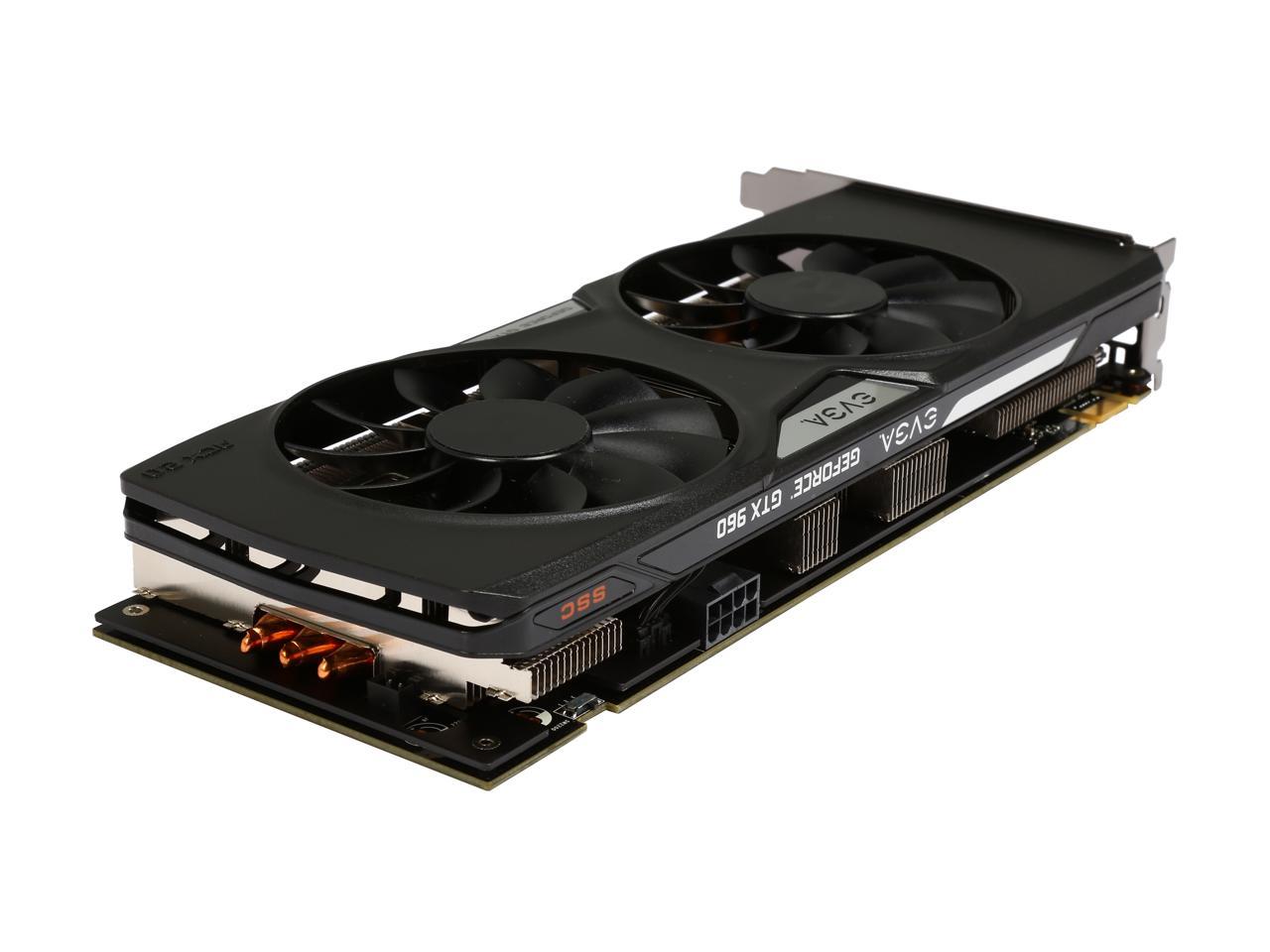 EVGA GeForce GTX 960 02G-P4-2966-KR 2GB SSC GAMING w/ACX 2.0+, Whisper Silent Cooling Graphics Card