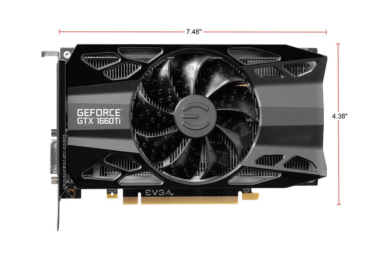 EVGA GeForce GTX 1660 Ti XC GAMING, 06G-P4-1263-KR, 6GB GDDR6, HDB Fan